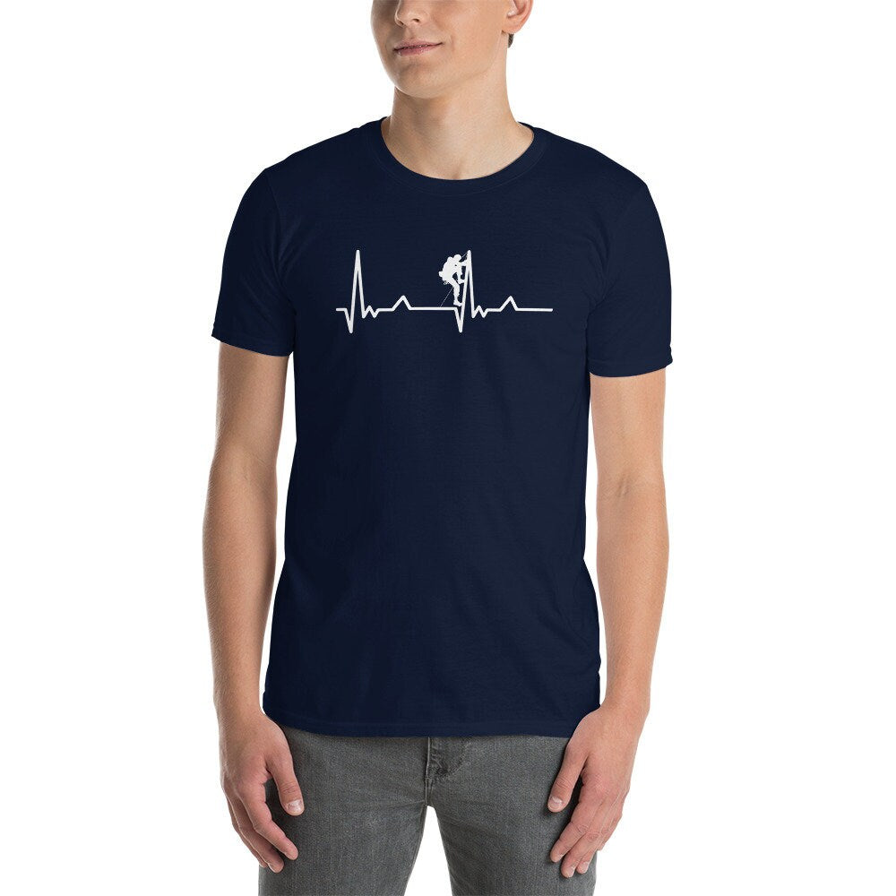 Climbing T-Shirt | Climber Heartbeat Shirt, Rock Climber Gift, Boulder Shirt, Climbing Lover Shirt, Unisex