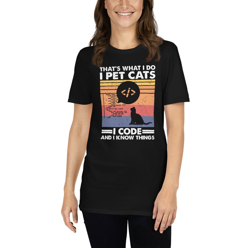 Coder And Cat Lover T-Shirt | Programmer Gift, Coding Apparel, Computer Science Gift, Programming Shirt, Cat Owner Gift, Unisex