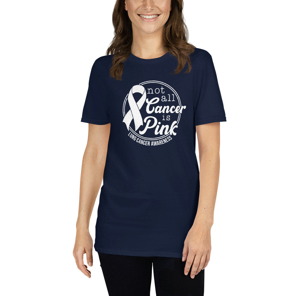 Lung Cancer Awareness T-Shirt | White Ribbon Shirt, Cancer Warrior Gift, Cancer Support Apparel. Unisex