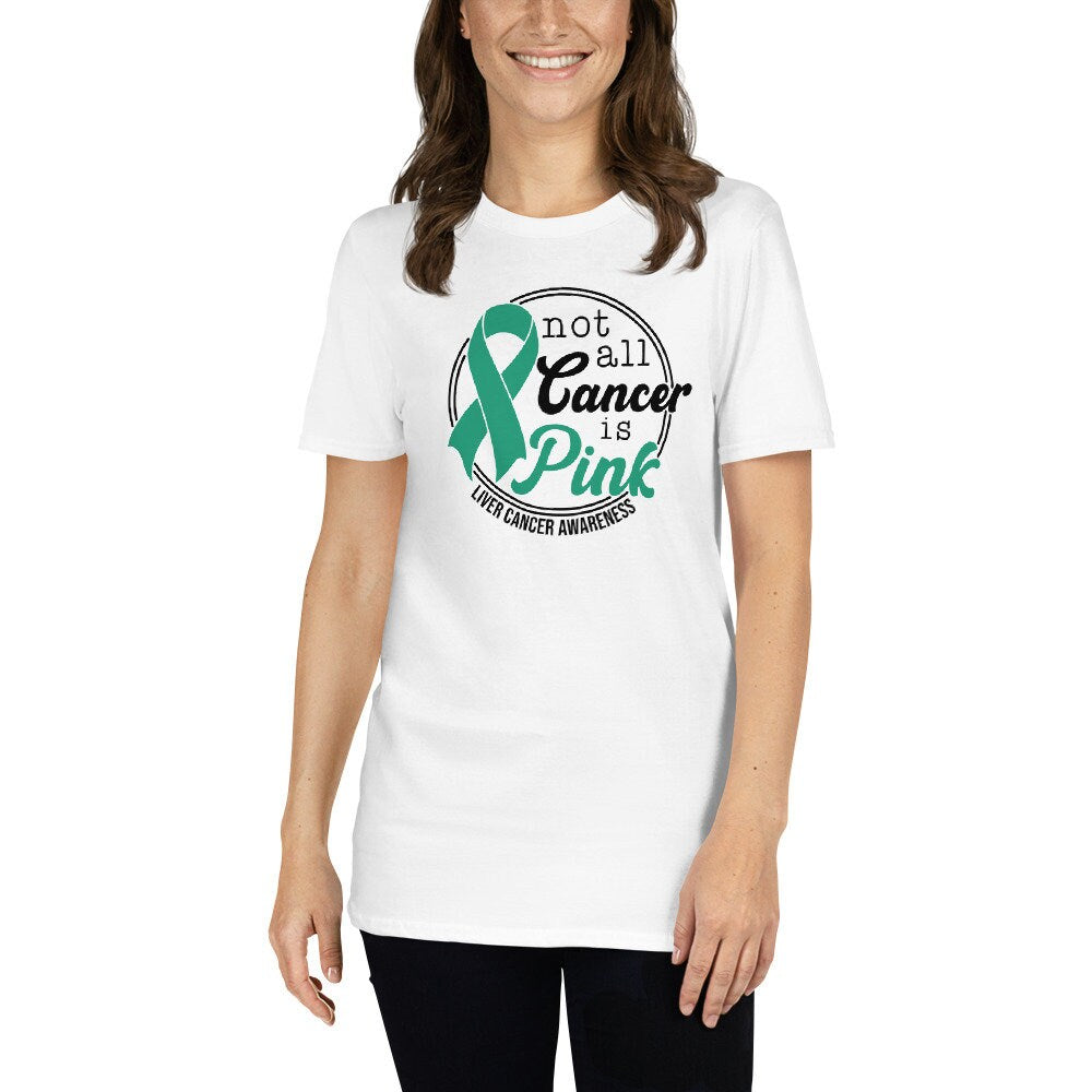 Liver Cancer Awareness T-Shirt | Emerald Green Ribbon Shirt, Cancer Warrior Gift, Cancer Support Apparel, Unisex