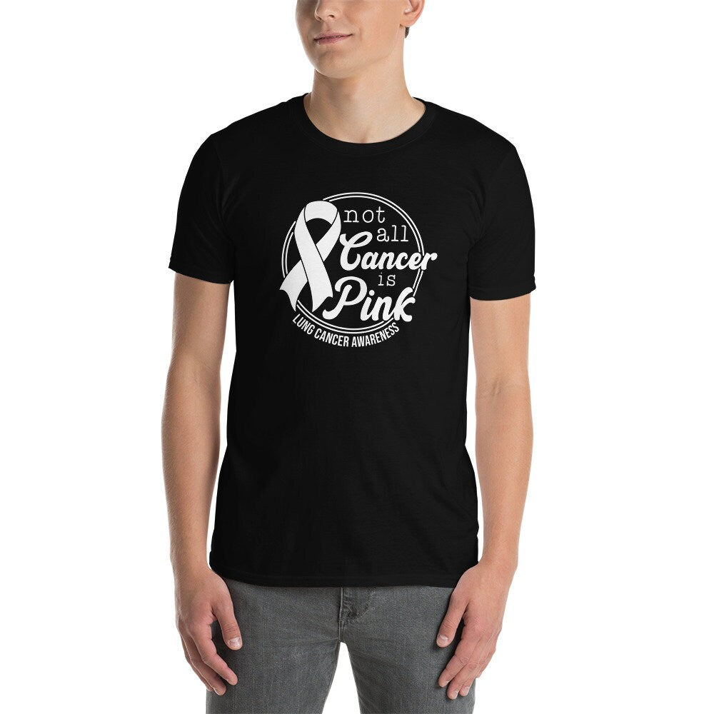 Lung Cancer Awareness T-Shirt | White Ribbon Shirt, Cancer Warrior Gift, Cancer Support Apparel. Unisex