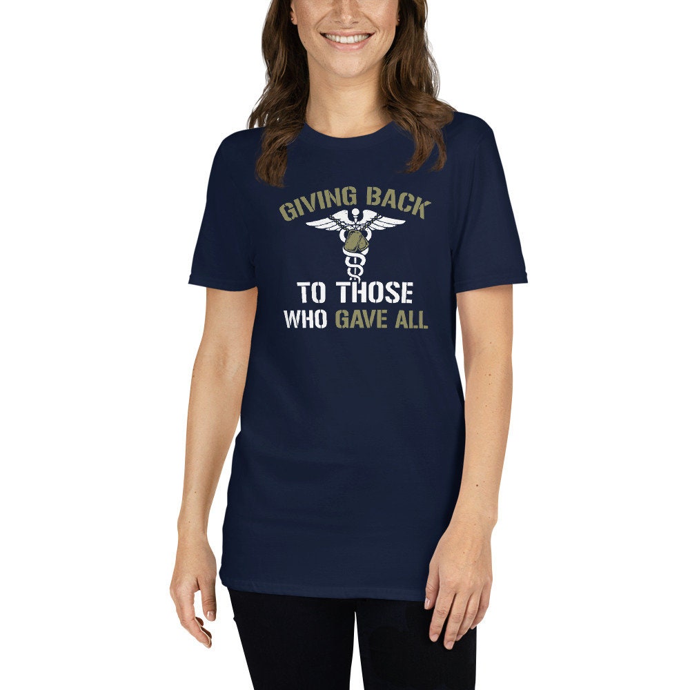 Veterans Affairs Nurse T-Shirt | Giving Back To Those Who Gave All, VA Nurse Gift, Military Nurse Shirt, Nurse Life Tee, Unisex