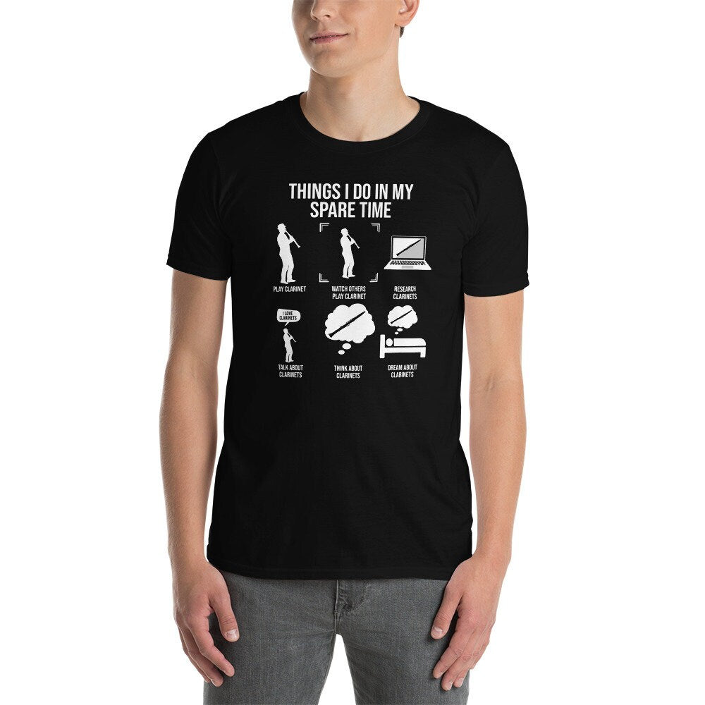 Clarinet Player T-Shirt | Elegant Gift for Jazz & Classical Clarinetists and Music Aficionados, Unisex