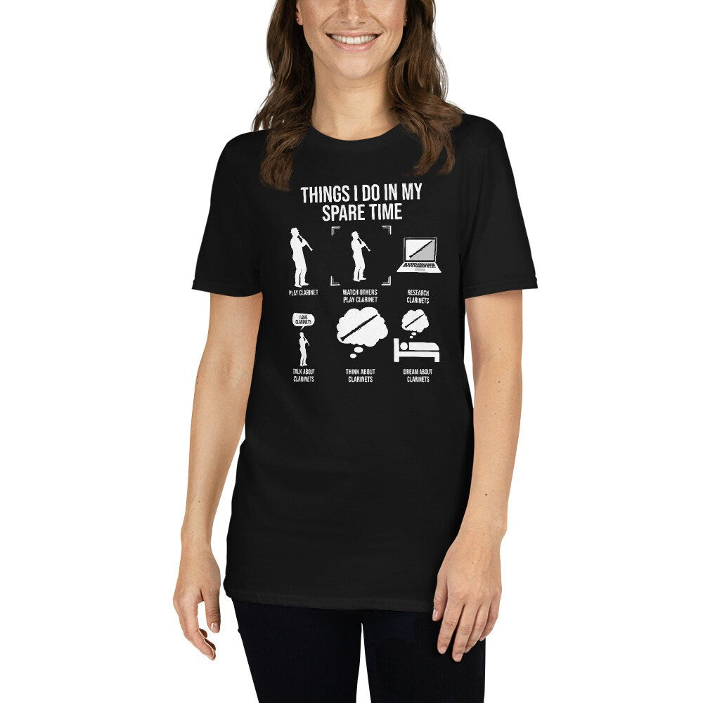 Clarinet Player T-Shirt | Elegant Gift for Jazz & Classical Clarinetists and Music Aficionados, Unisex