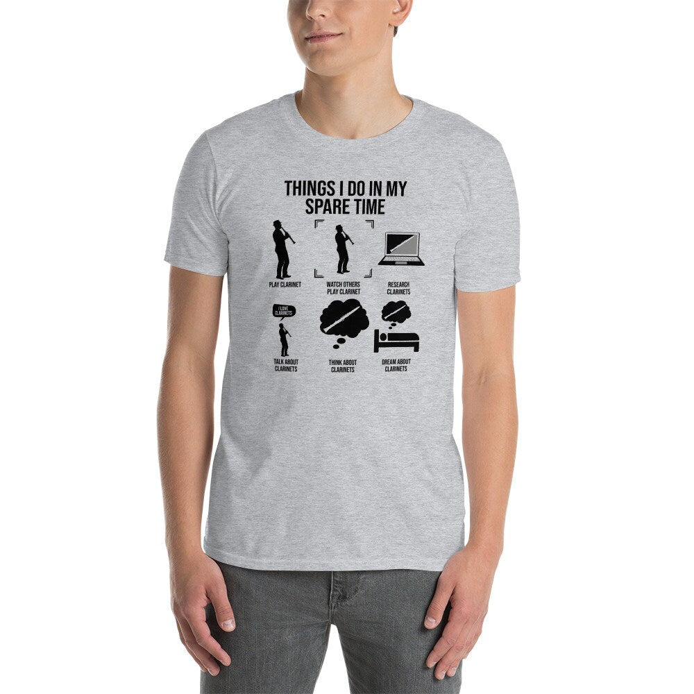 Clarinet Player T-Shirt | Elegant Gift for Jazz & Classical Clarinetists and Music Aficionados, Unisex