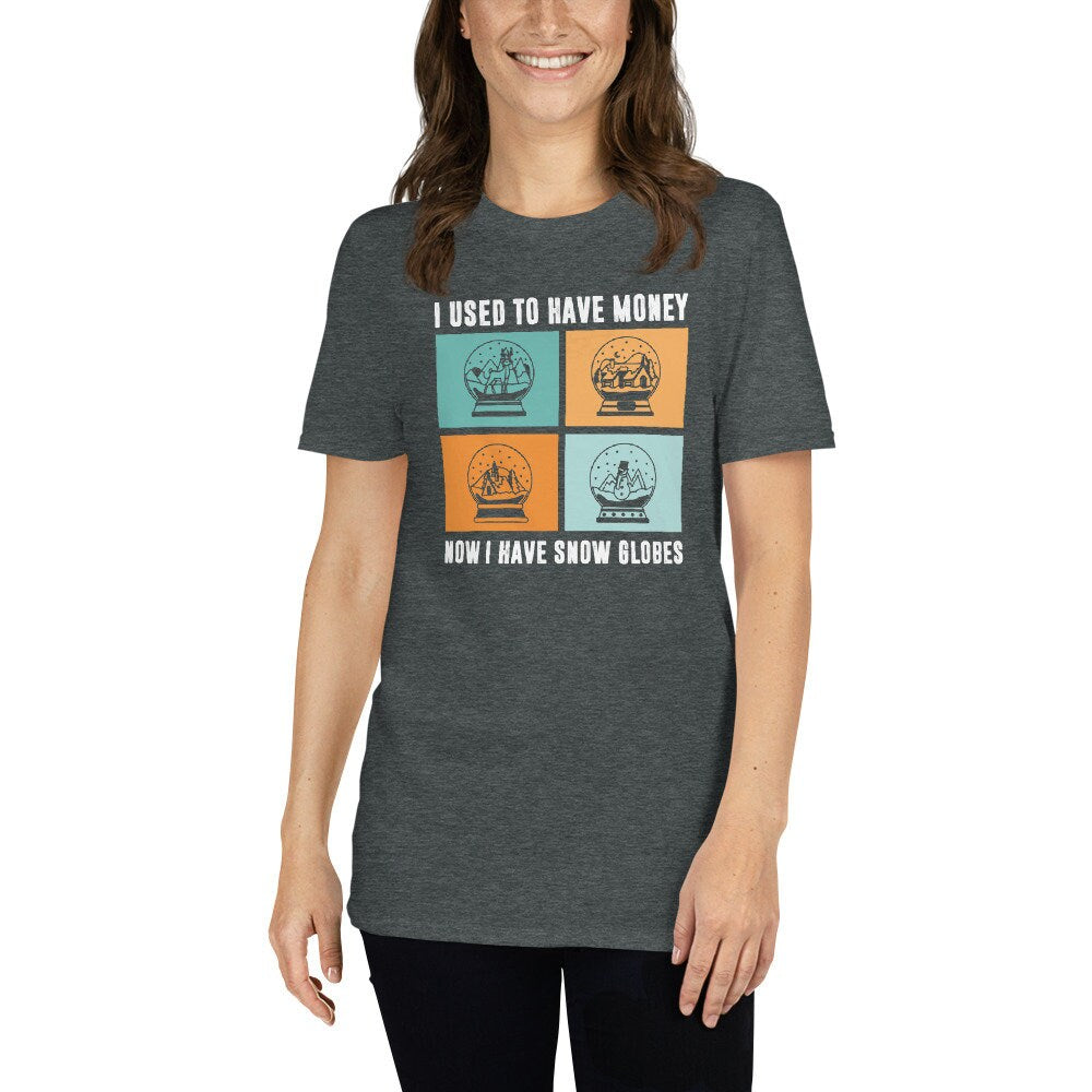 Funny Snow Globe Collector T-Shirt | Charming Tee for Snow Globe Aficionados & Memorabilia Fans, Winter Wonderland Enthusiast Gift, Unisex