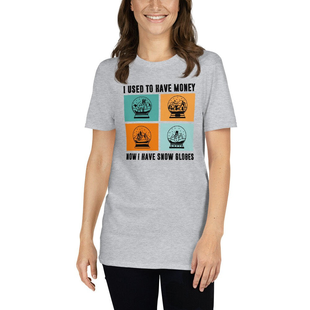 Funny Snow Globe Collector T-Shirt | Charming Tee for Snow Globe Aficionados & Memorabilia Fans, Winter Wonderland Enthusiast Gift, Unisex