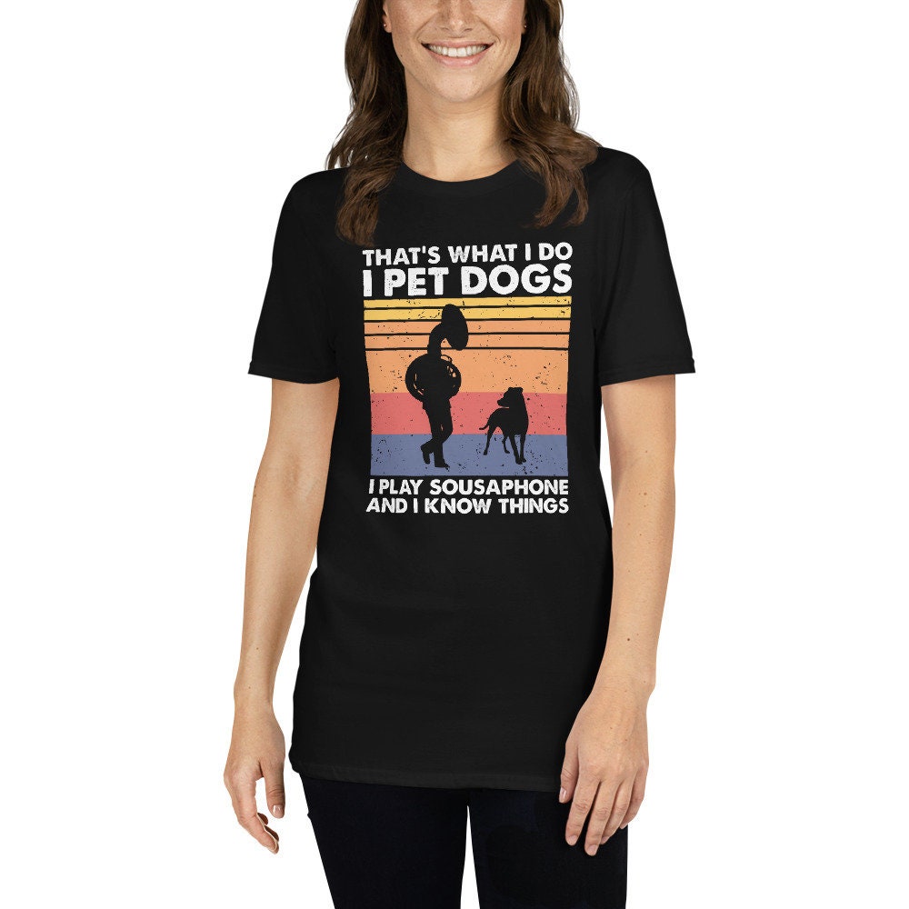 Sousaphone and Dog Lover T-Shirt | Unique Musician&#39;s Tee for Canine & Marching Band Fans, Sousaphonist Gift, Unisex