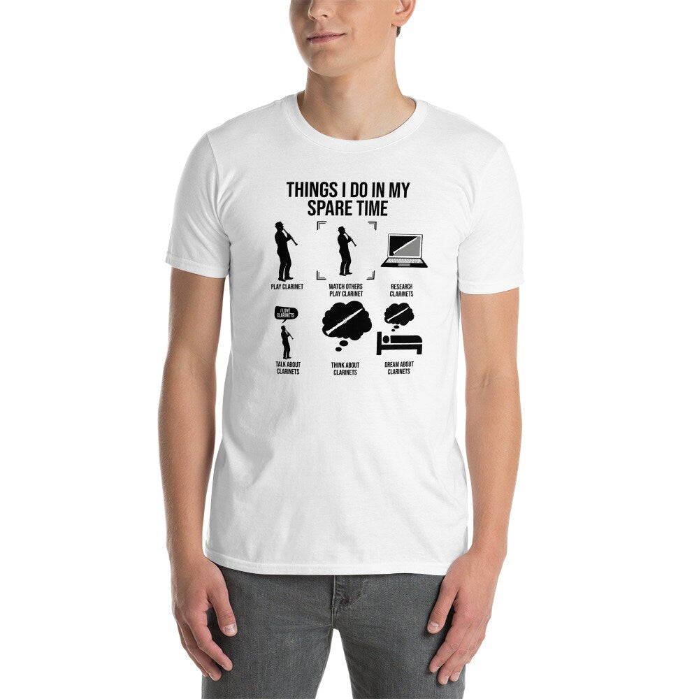 Clarinet Player T-Shirt | Elegant Gift for Jazz & Classical Clarinetists and Music Aficionados, Unisex